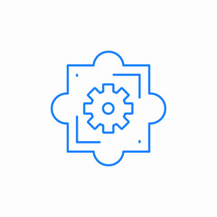 puzzle settings icon sign vector