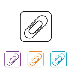 Obraz premium Paperclip icon in colorful variations on white background 