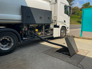 Fuel Truck filling fuel station