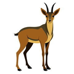 Fototapeta premium Chamois Silhouette Vector