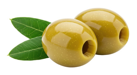 Isolated Green Olives