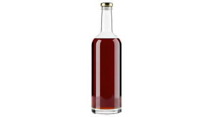 Isolated bottle of red wine