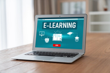 E-learning website with modish sofware for student to study online on the internet network