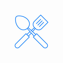 grill utensils icon sign vector