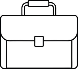 briefcase icon line art vector illustration on transparent background	
