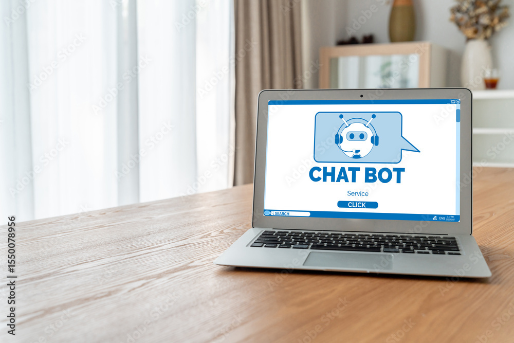 Poster chatbot software application for modish online business that automatically reply to customer questio