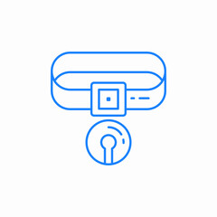 pet collar icon sign vector