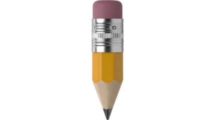 Isolated Short Yellow Pencil