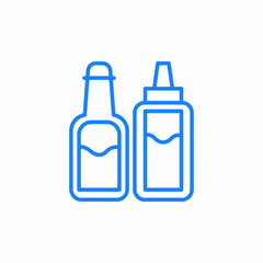 sauce oil bottle icon sign vector