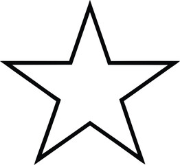 Fototapeta premium star icon line art vector illustration on transparent background 