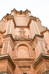 Architectural details of Santa Maria Del Salvador church in The old town of Chinchilla de Montearagon