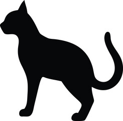 Cat Silhouette Vector Set – Black Cat Silhouettes in Various Poses | Pet Animal Clipart for Logos, Wall Art, T-Shirts, Stickers, Halloween Decor & DIY Craft Projects

