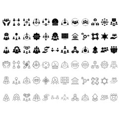 Team vector icon set. Teamwork illustration sign collection. Development  symbol. Progress  logo. 