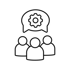 Teambuilding icon vector. Teamwork illustration sign. Team symbol. Development web icon.