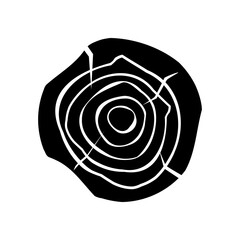 Wood slice icon vector. Wood Rings illustration sign. Tree symbol. Sawmill logo.