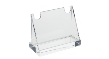 Clear acrylic display stand for brochures or information sheets  