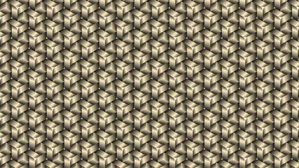 Fototapeta premium Light brown continuous woven pattern on white background