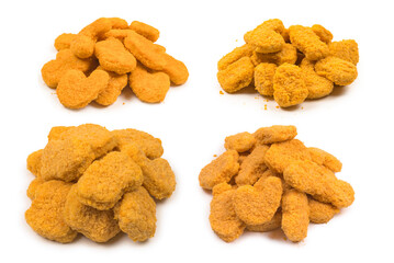 Nuggets isolated on a white background.