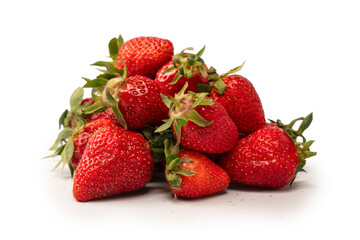 Fresh group of berries isolated on a white background.