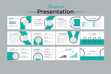 Professional powerpoint presentation vector design