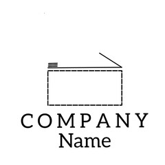 Black line vector logo for company or business. Squares and lines are the foundation of a company until a team is formed in the company. Element vector 