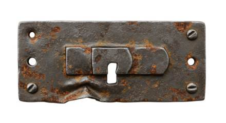 Rusty metal lock with weathered surface and vintage design  
