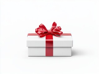 Obraz premium Gift box with red ribbon bow