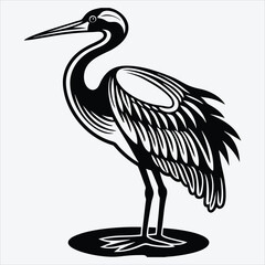Cockatoo line art White background illustration Generative Ai