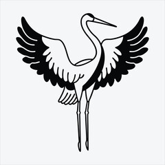 Obraz premium Cockatoo line art White background illustration Generative Ai