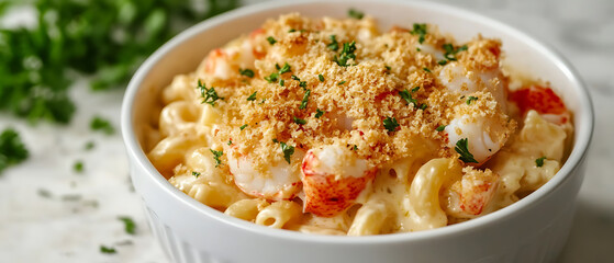 Lobster Mac and Cheese with Crispy Breadcrumbs