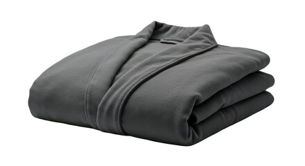 Naklejka premium Cozy gray blanket folded neatly on white background 