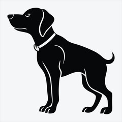 Avocet Dog line art White background illustration Generative Ai
