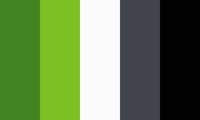 Vector color palette of different colors