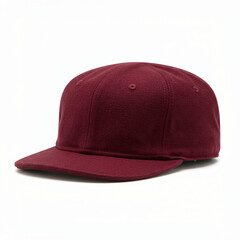 realistic high quality Maroon snapback mockup isolated 