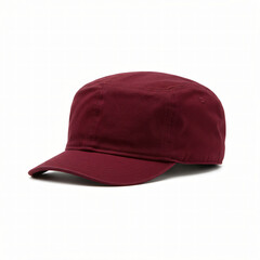 realistic high quality Maroon snapback mockup isolated 