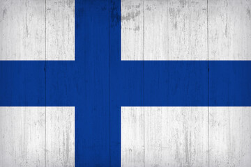 Wooden planks Finland national country flag vector. National Day Finland december 6th.