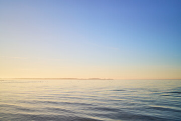 Sunset light at German Baltic Sea. High quality photo