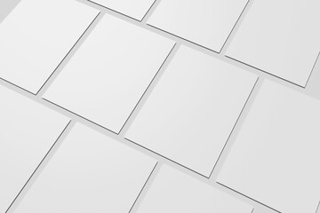 Blank A4 flyer brochure for mockup - 3D Rendering