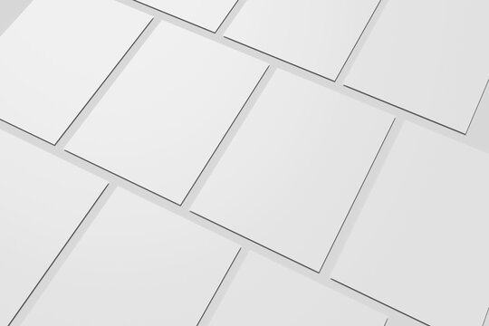 Blank A4 flyer brochure for mockup - 3D Rendering