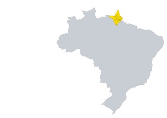 Mapa de los municipios del estado de Amapá en Brasil