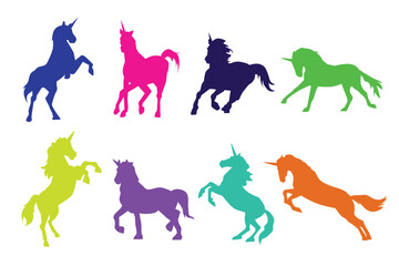 Illustrator of  colors   Unicorn vector design 
