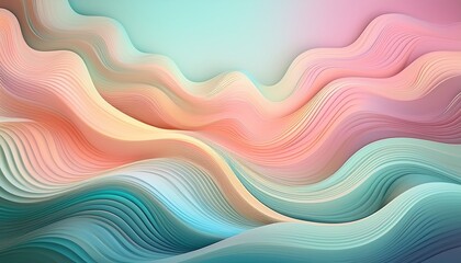 Obraz premium pastel abstract background with flowing lines and gradient layers