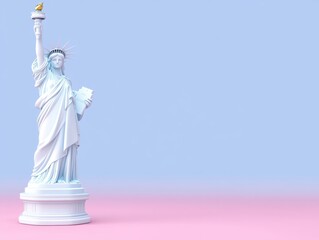 Statue of Liberty, Pastel Background
