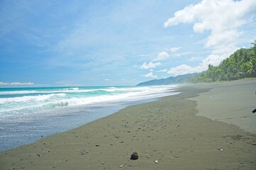Playa Carate beach at the Osa peninsula in Costa Rica
