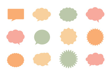 Speech Bubble Collection with Blank Templates