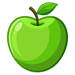 Minimal Green Apple Icon