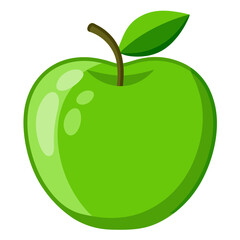 Minimal Green Apple Icon