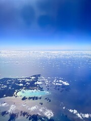 the Bahamas from an airplane
