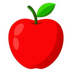 Flat Red Apple Design