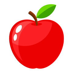 Fototapeta premium Flat Red Apple Design